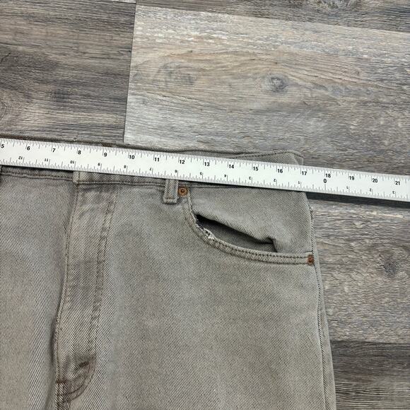 Vintage 90s Levis 550 Gray‎ Mens 34x33 Relaxed Straight Denim Jeans USA Red Tab - Picture 9 of 14